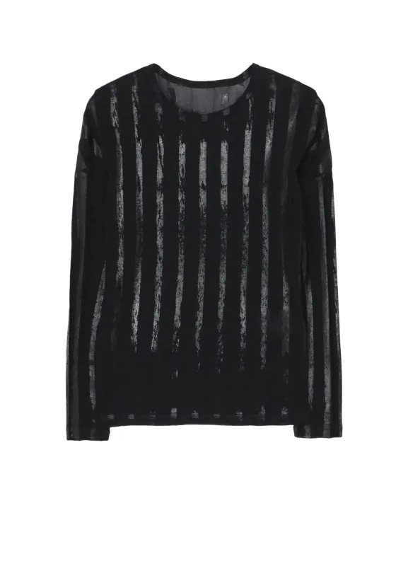TULLE PLEATS LONG SLEEVE ROUND NECK T sold by Yohji Yamamoto