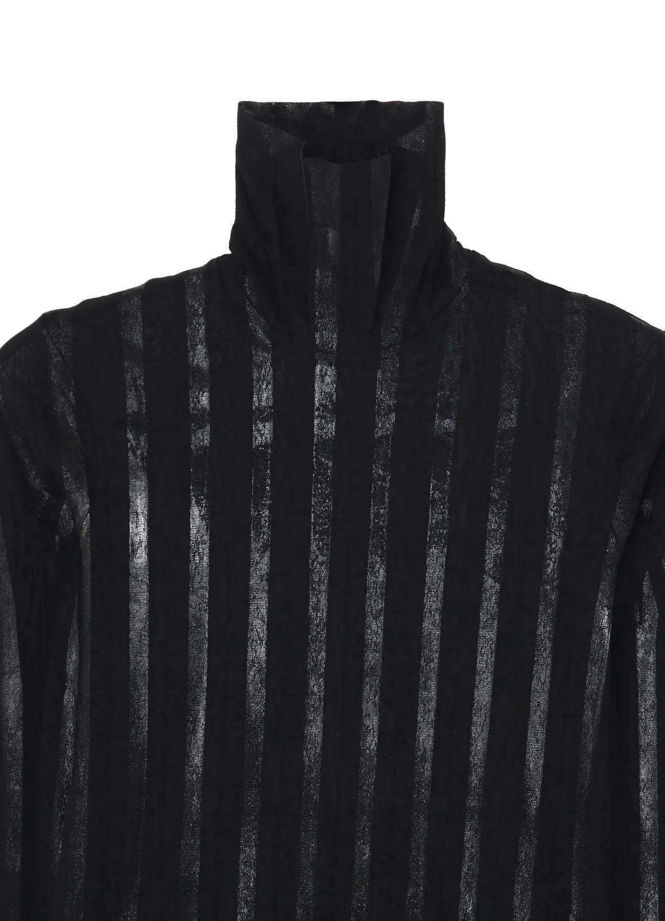 TULLE PLEATS LONG SLEEVE HIGH NECK T sold by Yohji Yamamoto product image thumbnail 4