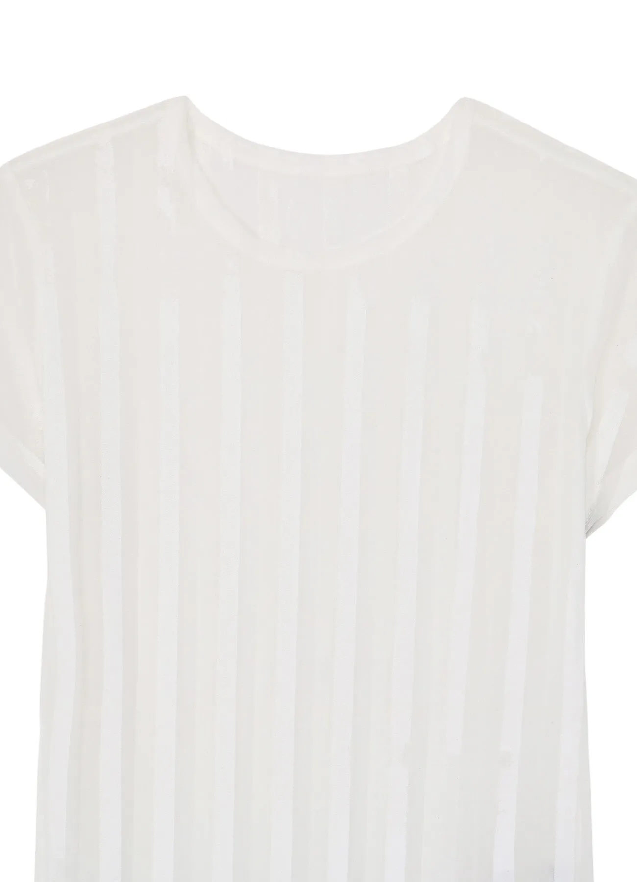 TULLE PLEATS CLASSIC SHORT SLEEVE T sold by Yohji Yamamoto product image thumbnail 4