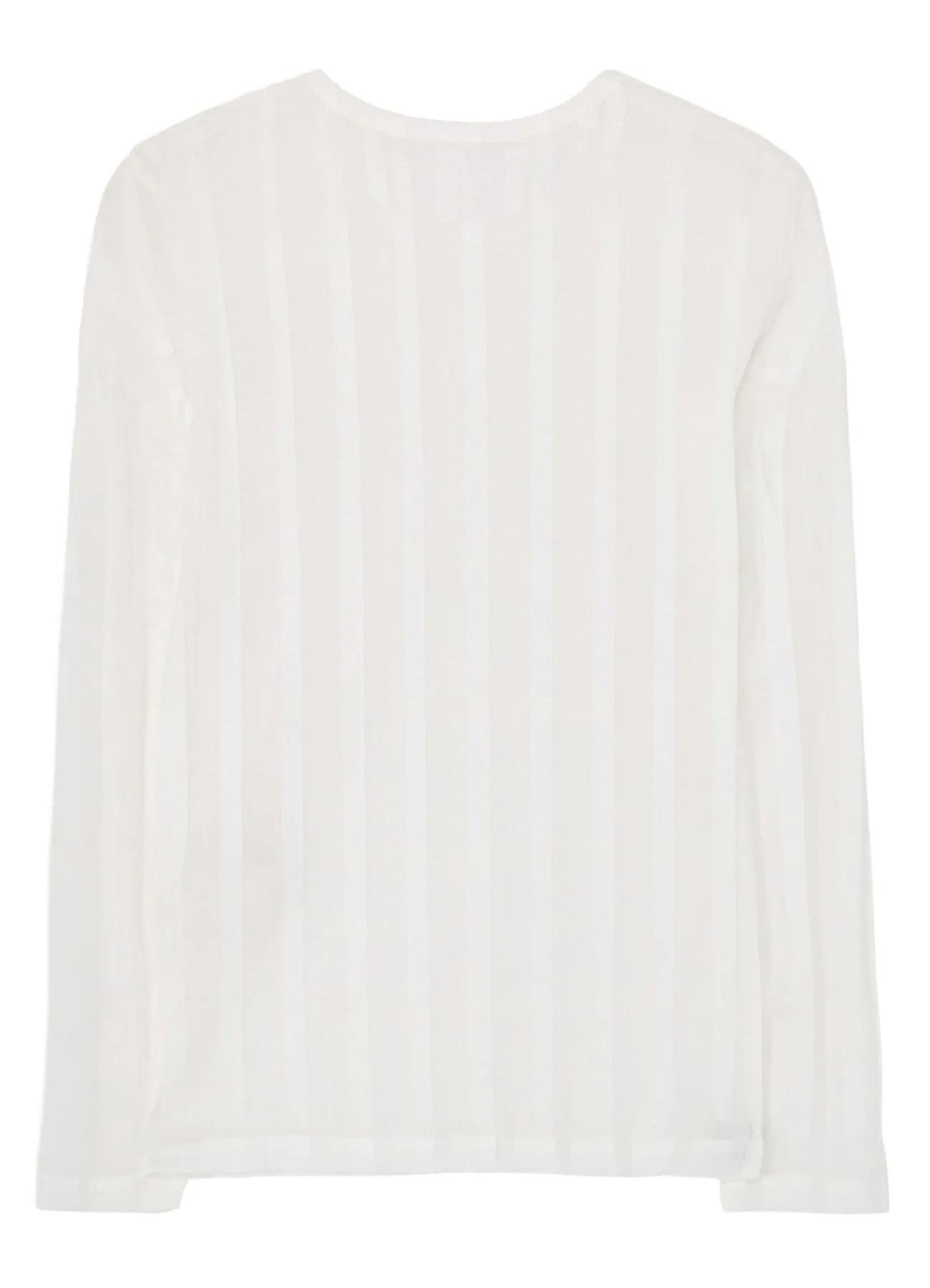 TULLE PLEATS LONG SLEEVE ROUND NECK T sold by Yohji Yamamoto product image thumbnail 3