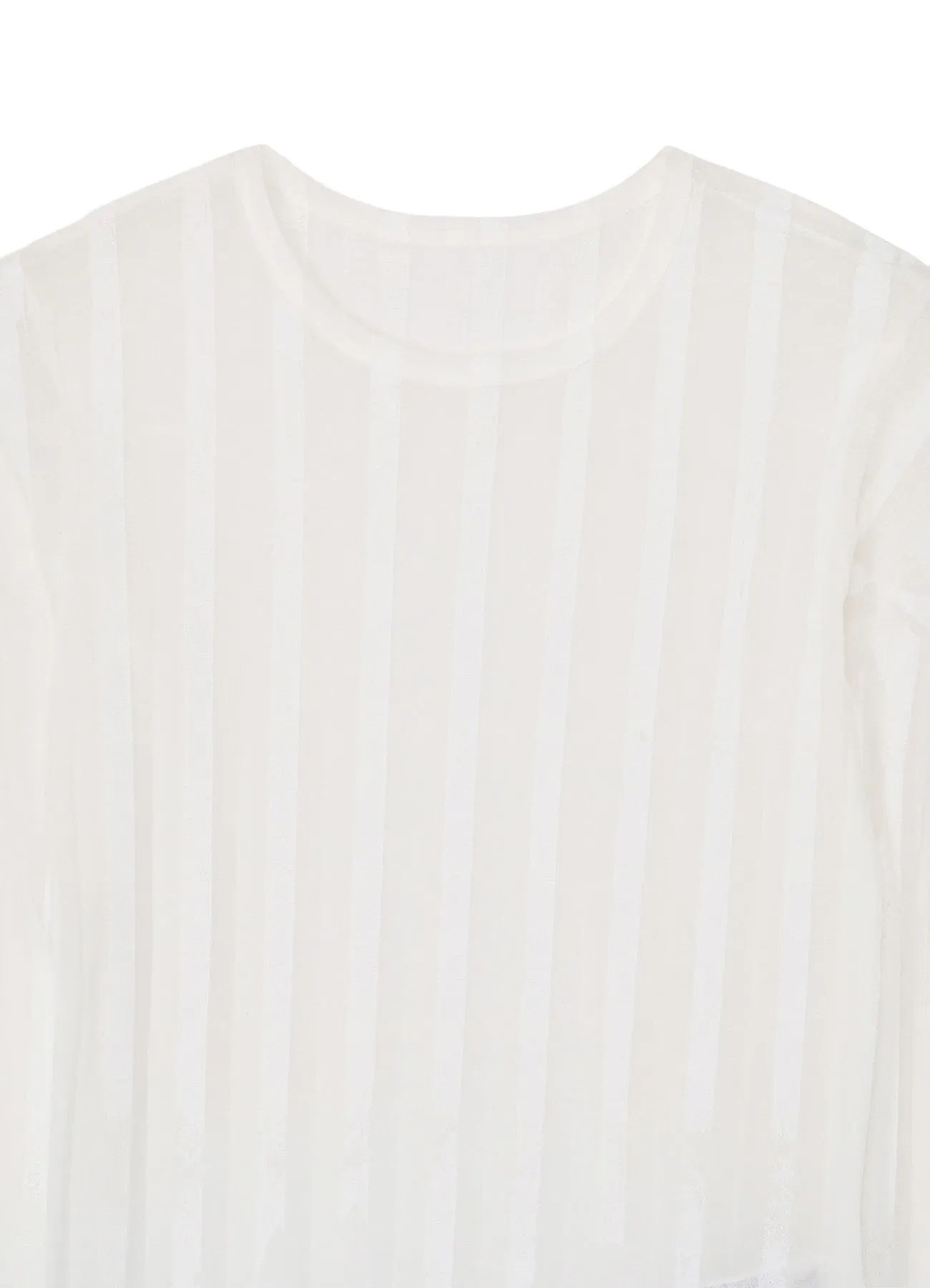 TULLE PLEATS LONG SLEEVE ROUND NECK T sold by Yohji Yamamoto product image thumbnail 4