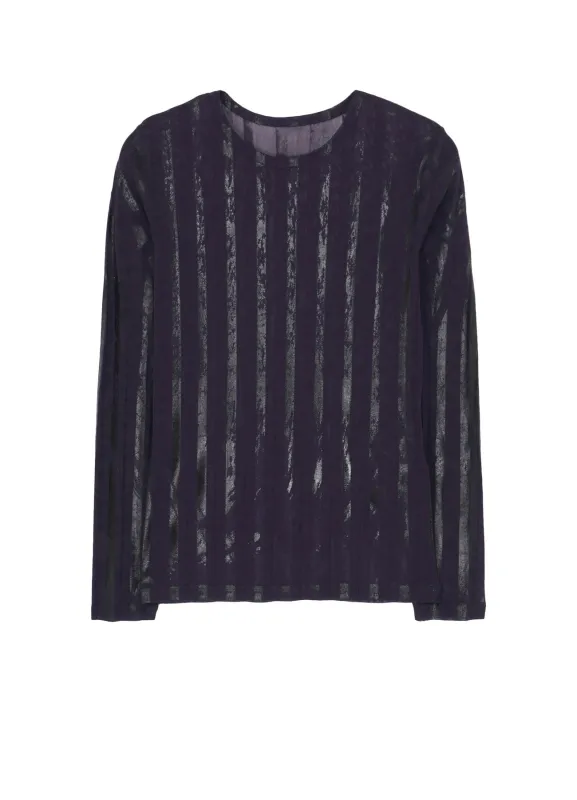 TULLE PLEATS LONG SLEEVE ROUND NECK T sold by Yohji Yamamoto