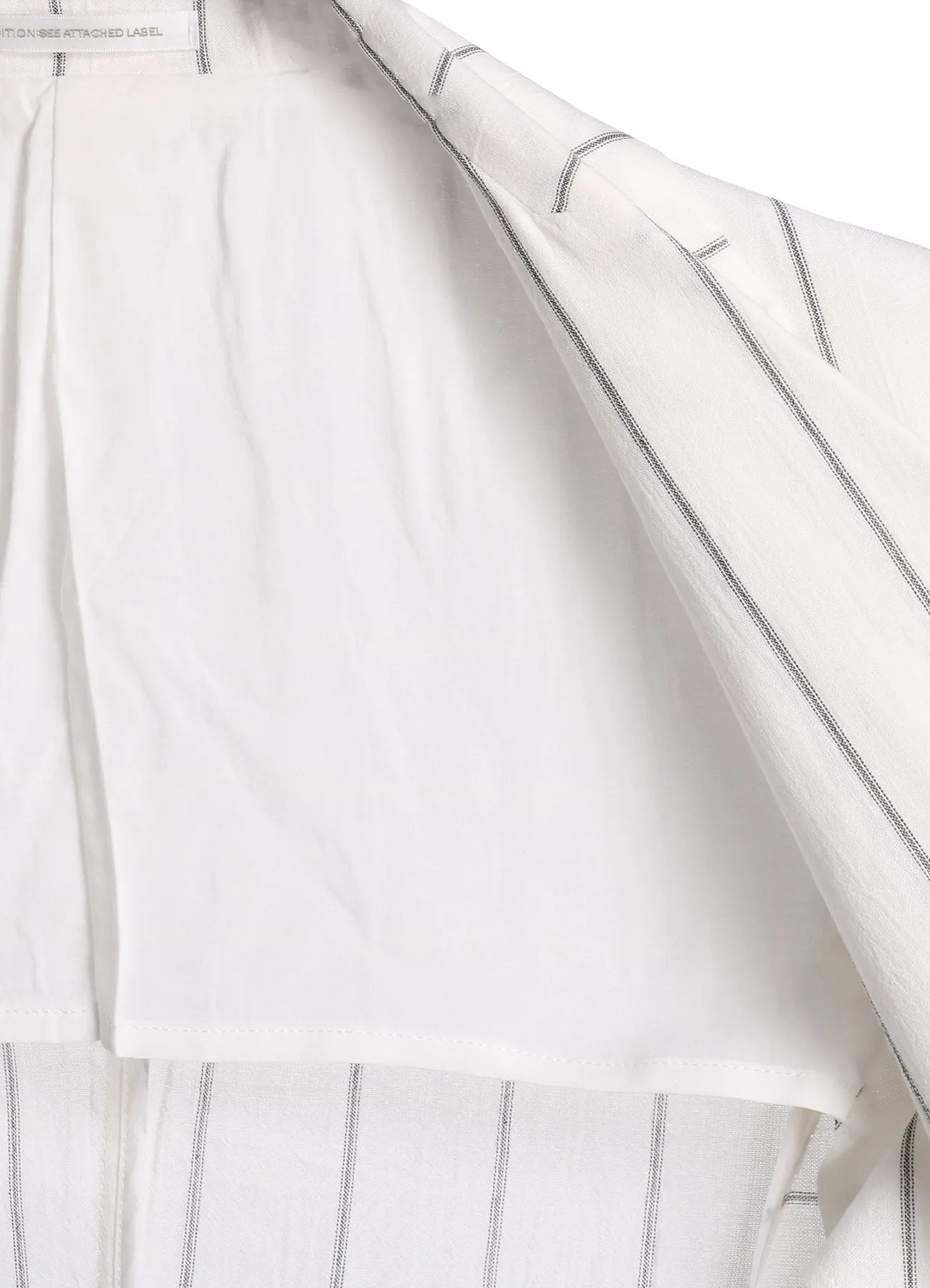 WASHER STRIPE LEFT SIDE DROPPED JACKET sold by Yohji Yamamoto product image thumbnail 4