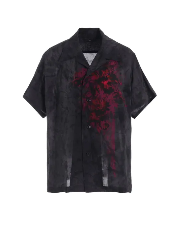 CUPRO/LAWN FLOWER&ASPHALT PRINT SHIRT sold by Yohji Yamamoto