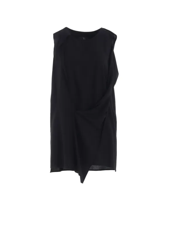 RAYON CAMBRIC FRONT DOUBLE DRAPE BLOUSE sold by Yohji Yamamoto