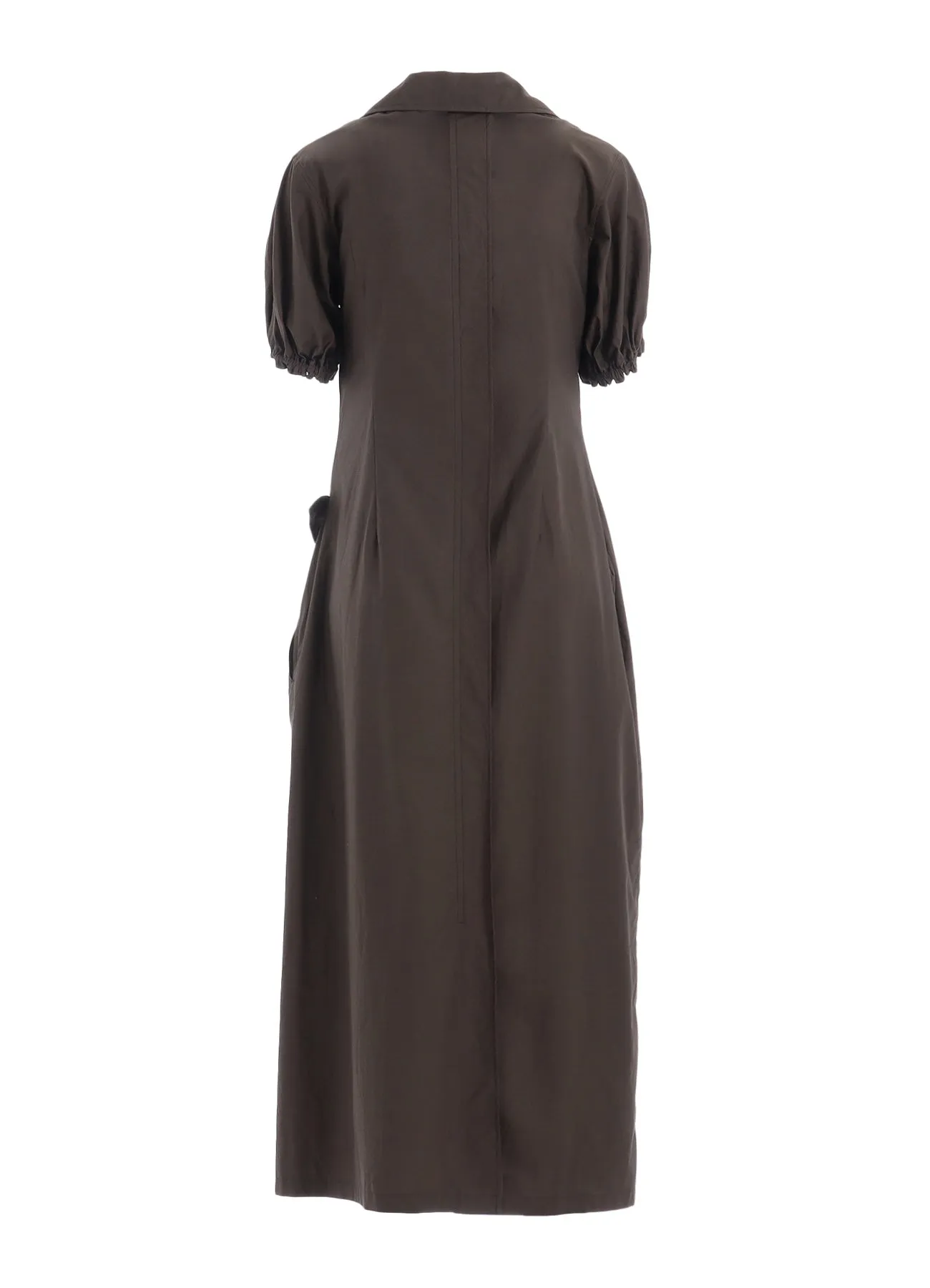 COTTON TYPEWRITER LEFT SIDE GATHERED DRESS sold by Yohji Yamamoto product image thumbnail 3