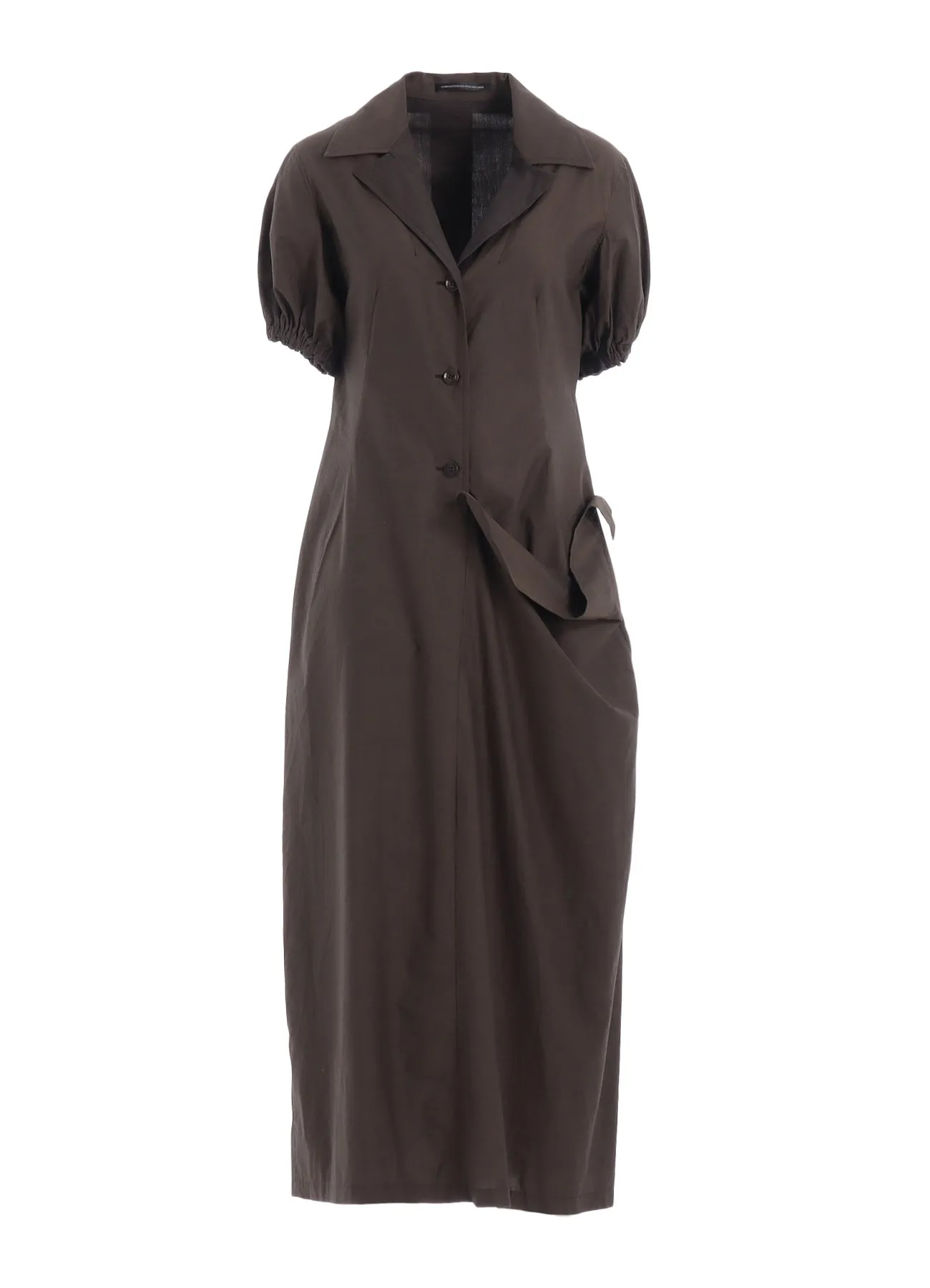 COTTON TYPEWRITER LEFT SIDE GATHERED DRESS sold by Yohji Yamamoto product image thumbnail 2