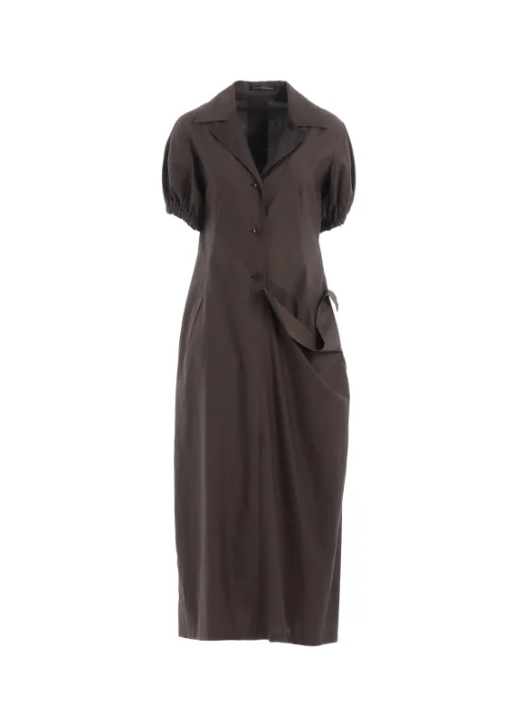 COTTON TYPEWRITER LEFT SIDE GATHERED DRESS sold by Yohji Yamamoto