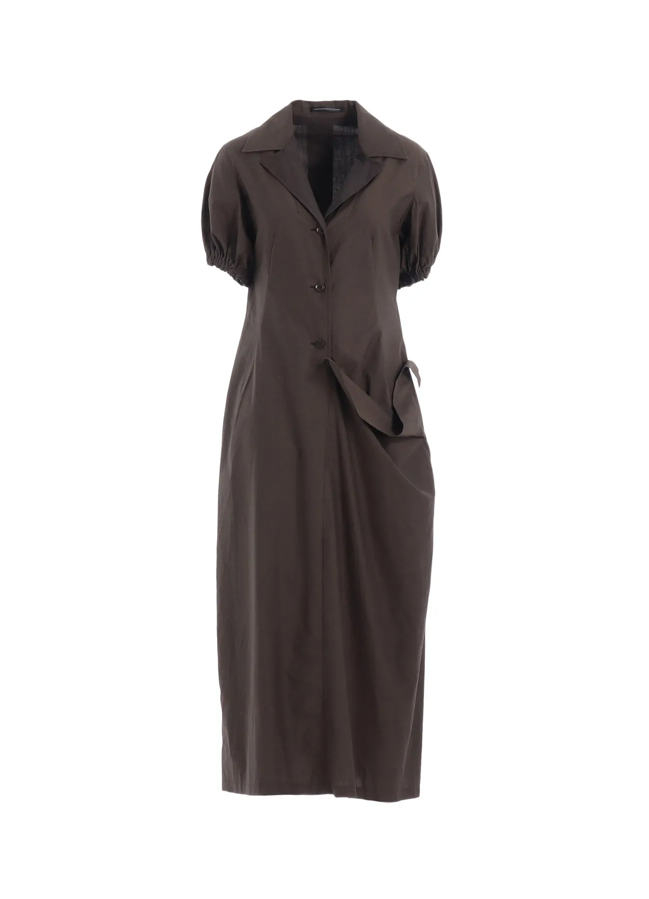 COTTON TYPEWRITER LEFT SIDE GATHERED DRESS sold by Yohji Yamamoto