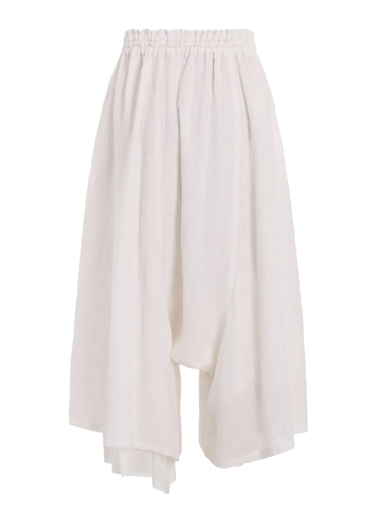 LINEN UNTWISTED LAWN LEFT W GATHERED PANTS sold by Yohji Yamamoto product image thumbnail 4
