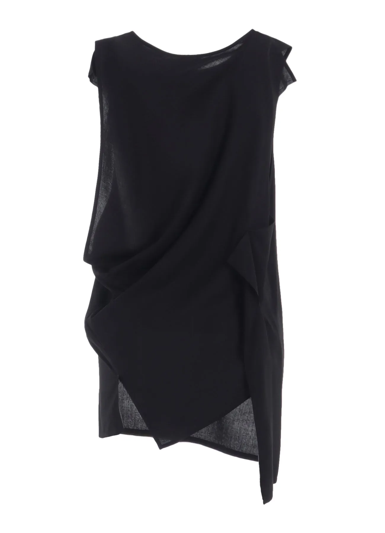 RAYON CAMBRIC SLEEVELESS DRAPE BLOUSE sold by Yohji Yamamoto product image thumbnail 3
