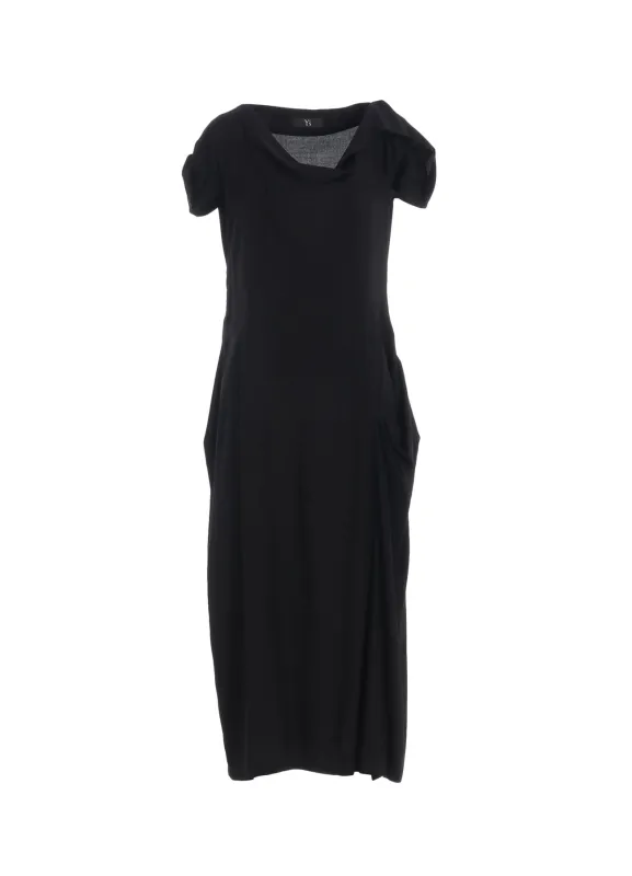 RAYON CAMBRIC SQUARE NECK DRESS sold by Yohji Yamamoto