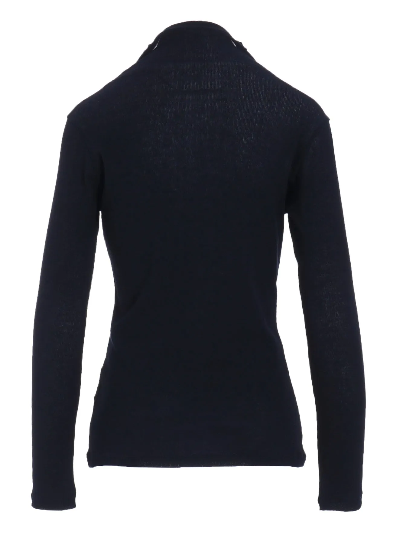HIGH TWISTED RIB HIGH NECK LONG SLV T sold by Yohji Yamamoto product image thumbnail 4