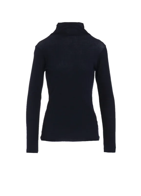 HIGH TWISTED RIB HIGH NECK LONG SLV T sold by Yohji Yamamoto