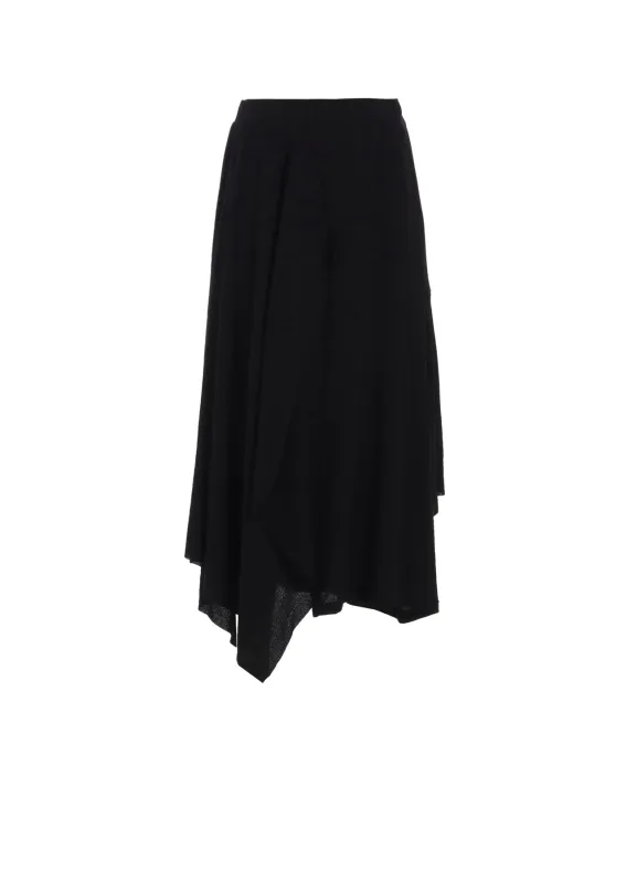 HIGH TWISTED CREPE&INTERLOCK DRAPED DETAIL SKIRT sold by Yohji Yamamoto
