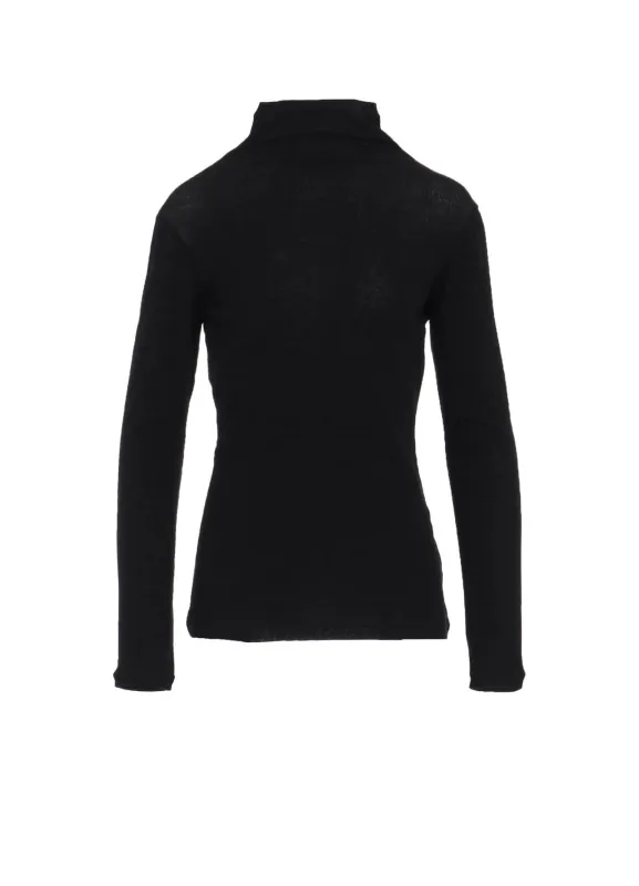 HIGH TWISTED RIB HIGH NECK LONG SLV T sold by Yohji Yamamoto