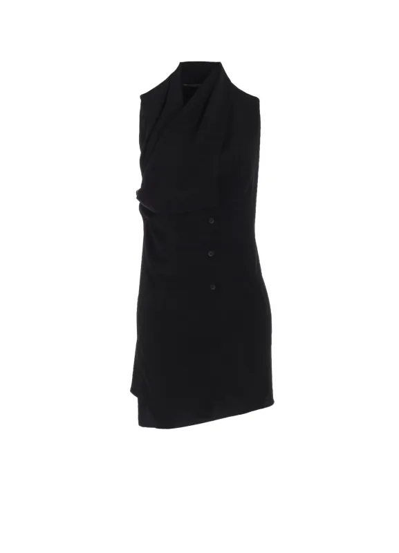 TA/PE CREPE DE CHINE DRAPED LONG VEST sold by Yohji Yamamoto