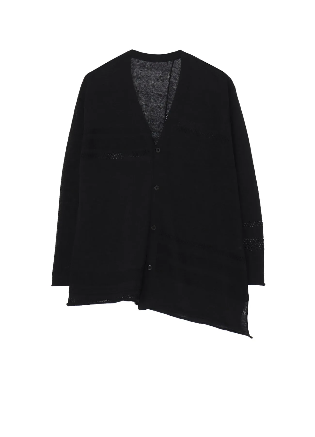 12G 2P STRIPE PANELED CARDIGAN sold by Yohji Yamamoto