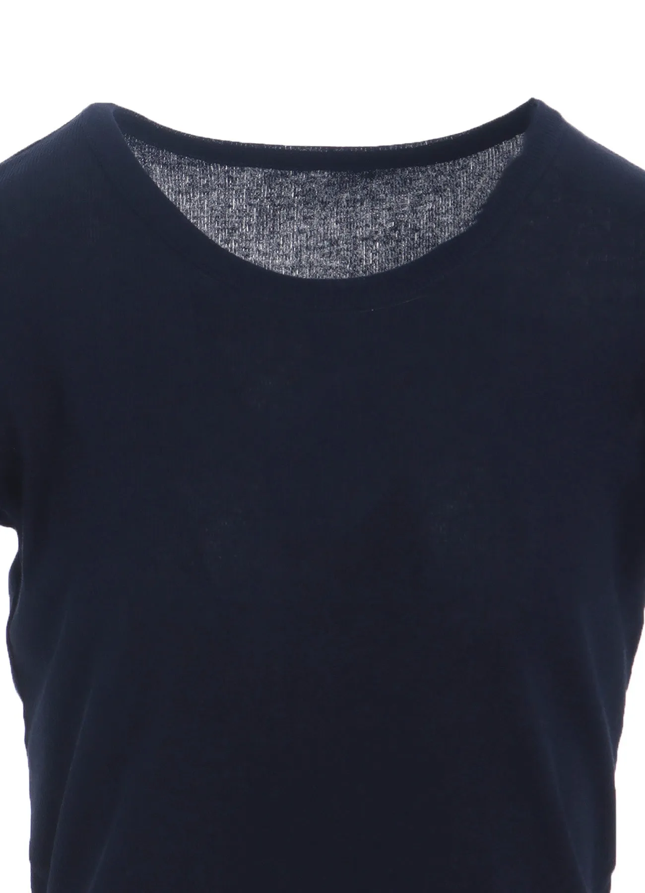 HIGH TWISTED RIB ROUND NECK SHORT SLV T sold by Yohji Yamamoto product image thumbnail 5