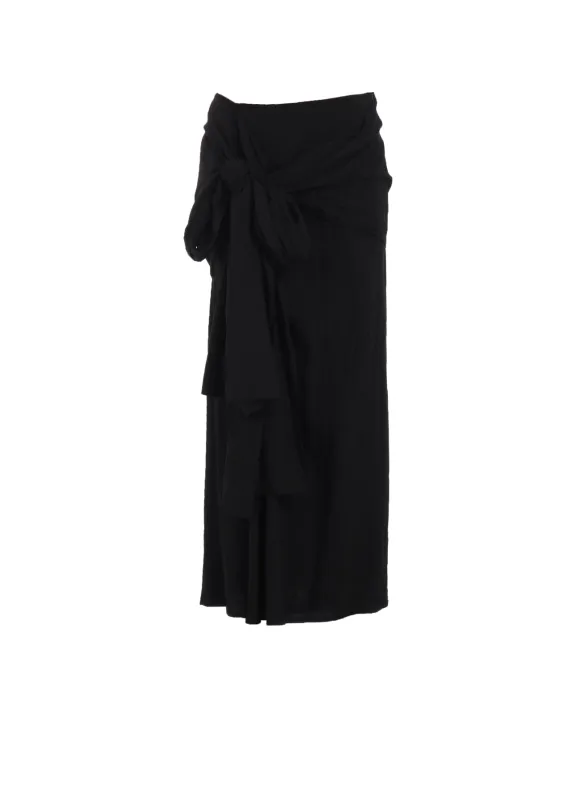Ry LAWN R FRONT KNOT DETAIL SKIRT made by Yohji Yamamoto
