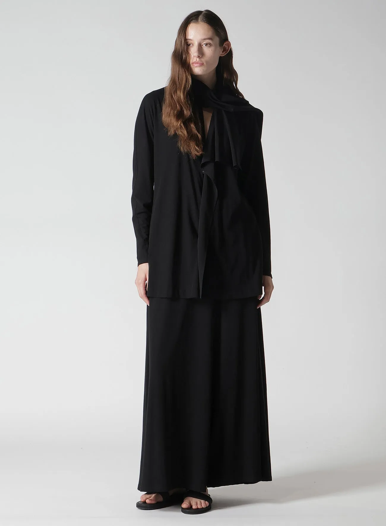 COTTON SINGLE JERSEY SKIRT-LIKE GATHER PANTS sold by Yohji Yamamoto product image thumbnail 3