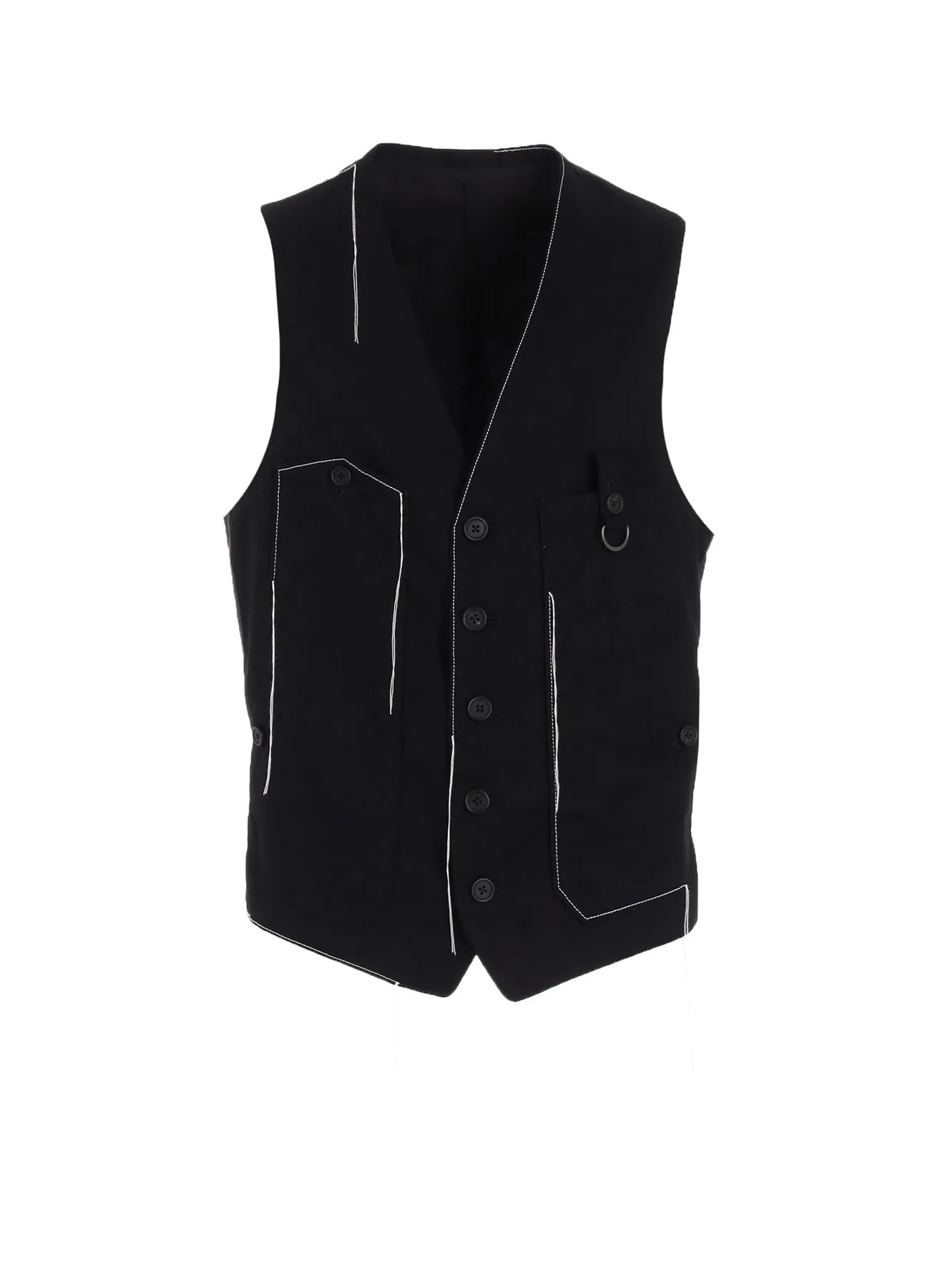 COTTON TWILL COLOR STITCHING WORK VEST sold by Yohji Yamamoto