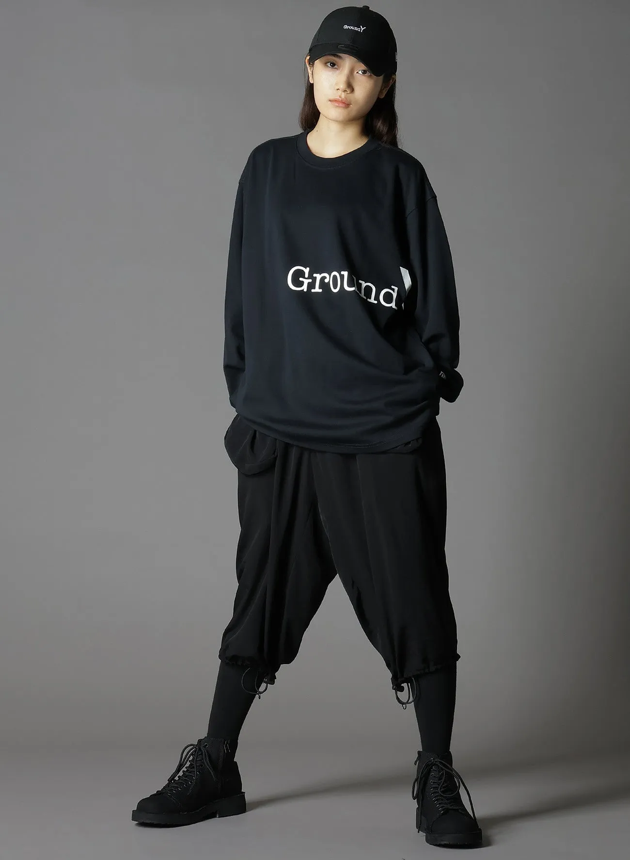 Ground Y×NEWERA® L/S OVERSIZED PERFORMANCE TEE sold by Yohji Yamamoto product image thumbnail 2
