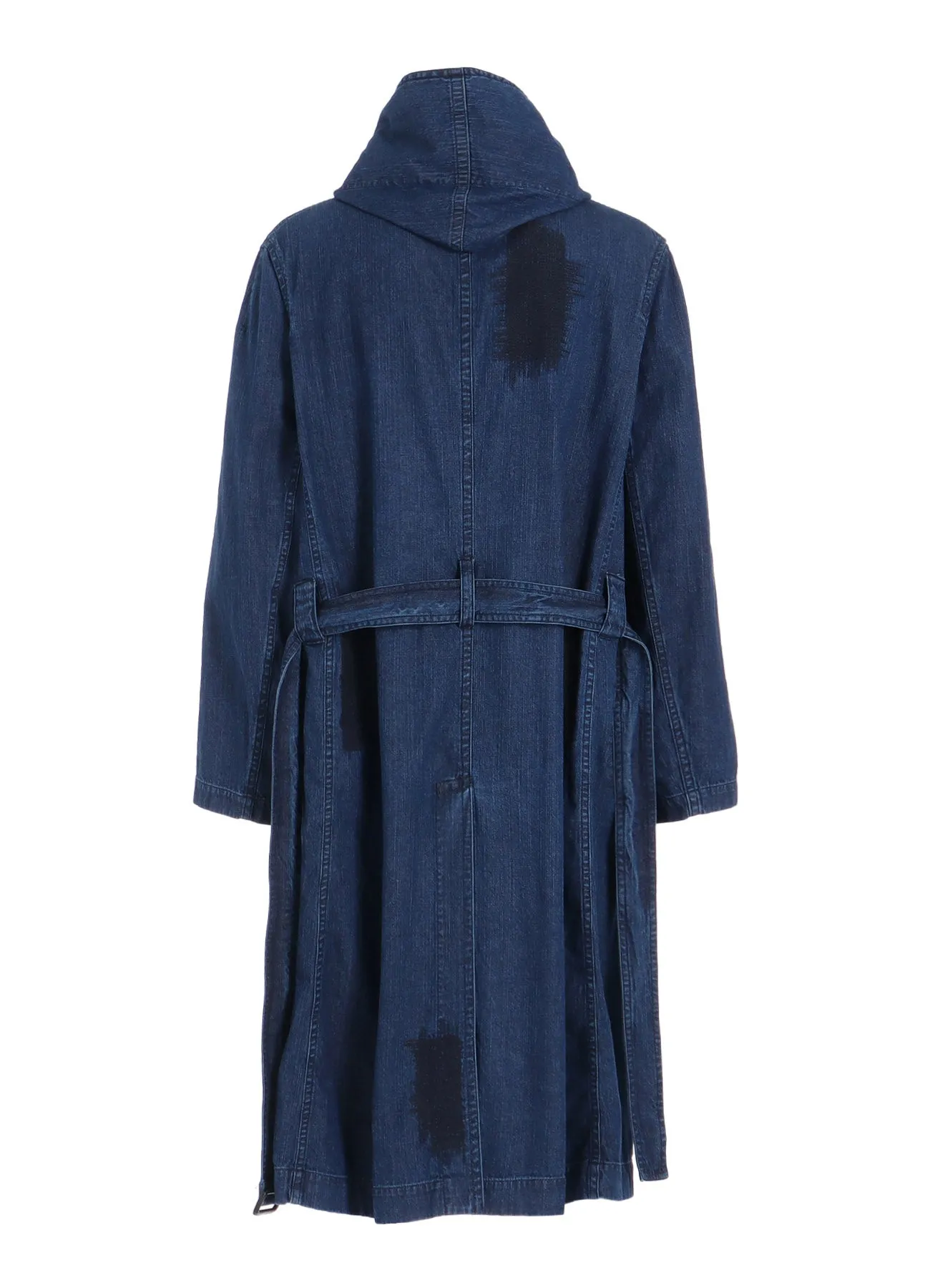8OZ DENIM + DUNGAREE HOODED COATS WITH POCKETS sold by Yohji Yamamoto product image thumbnail 3