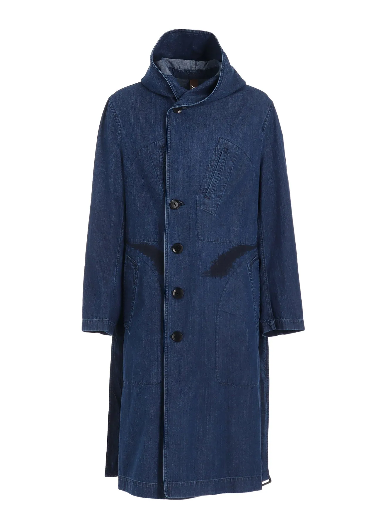 8OZ DENIM + DUNGAREE HOODED COATS WITH POCKETS sold by Yohji Yamamoto product image thumbnail 2