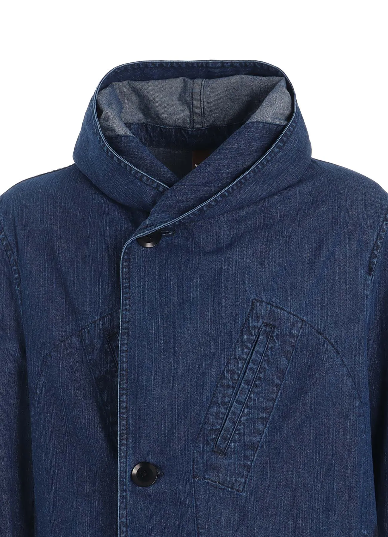 8OZ DENIM + DUNGAREE HOODED COATS WITH POCKETS sold by Yohji Yamamoto product image thumbnail 4
