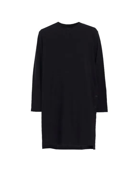 COMBED SINGLE JERSEY SINGLE BUTTON HENRY NECK LS T sold by Yohji Yamamoto