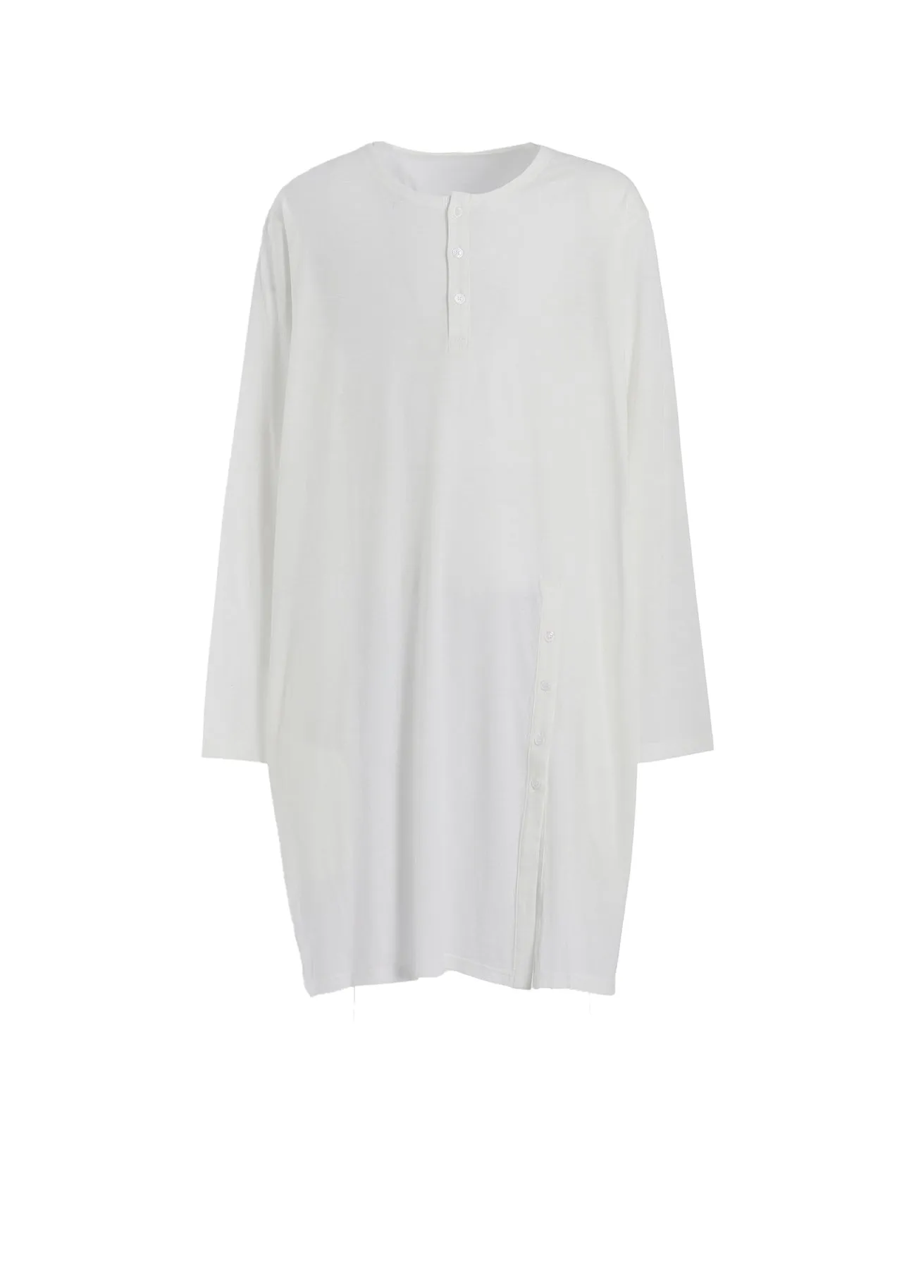 COTTON MODAL JERSEY HENRY NECK LS T sold by Yohji Yamamoto
