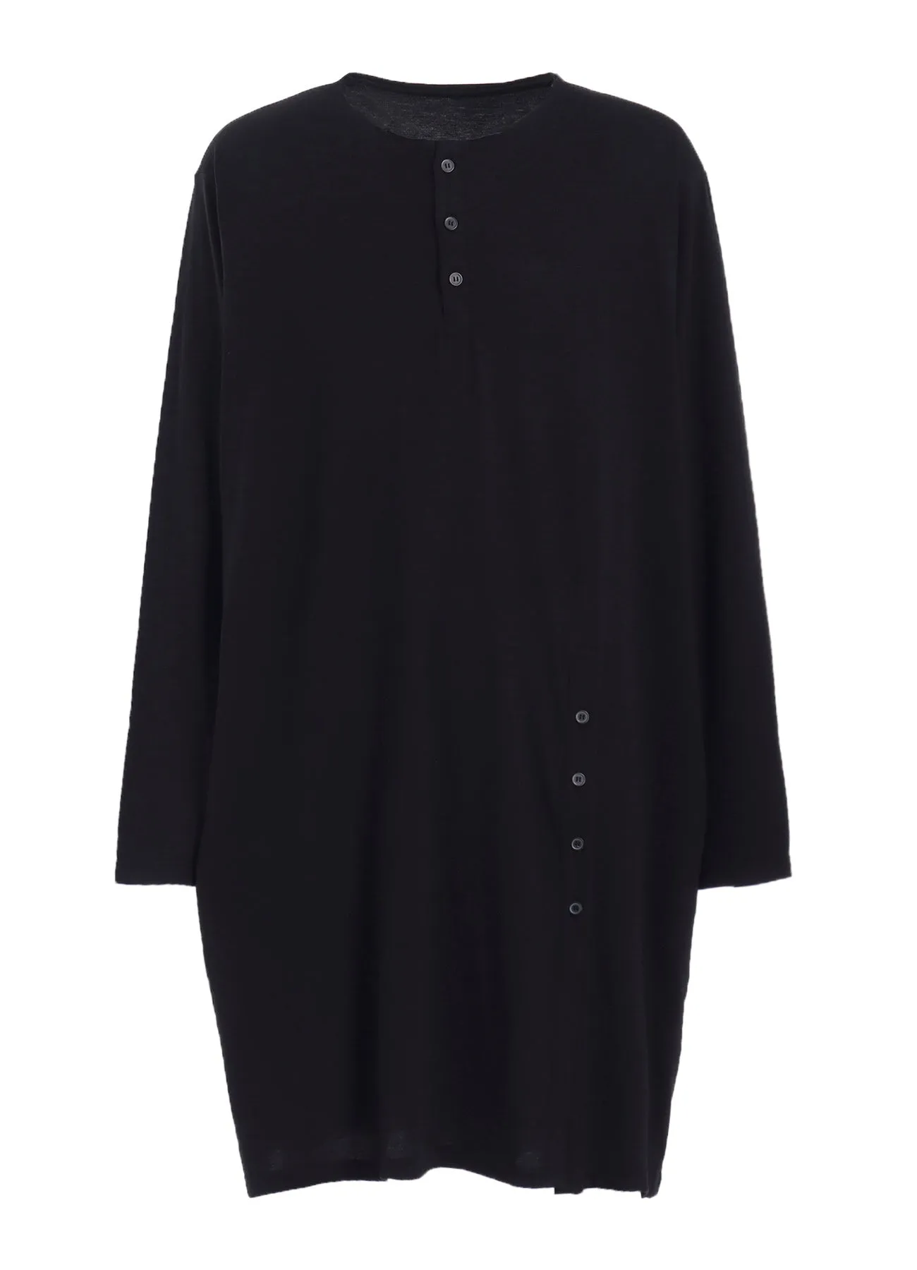 COTTON MODAL JERSEY HENRY NECK LS T sold by Yohji Yamamoto product image thumbnail 2
