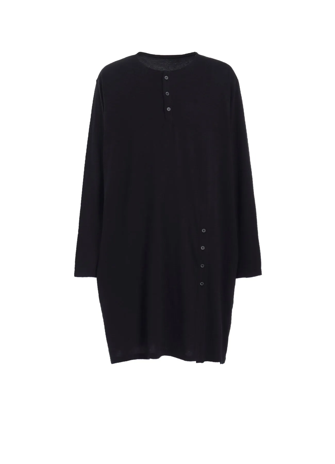 COTTON MODAL JERSEY HENRY NECK LS T sold by Yohji Yamamoto