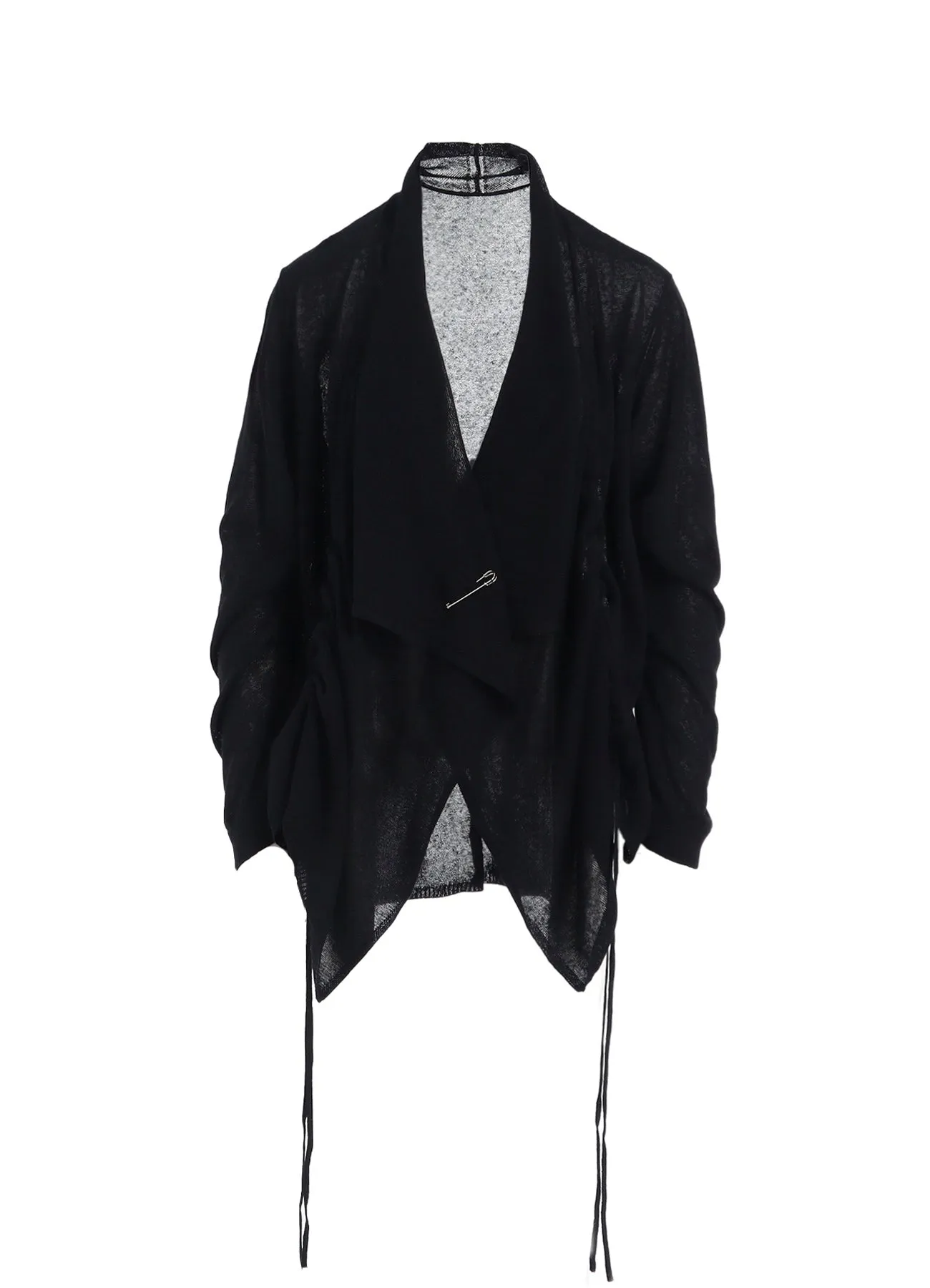 PLAIN STITCH GATHER DETAIL CARDIGAN sold by Yohji Yamamoto