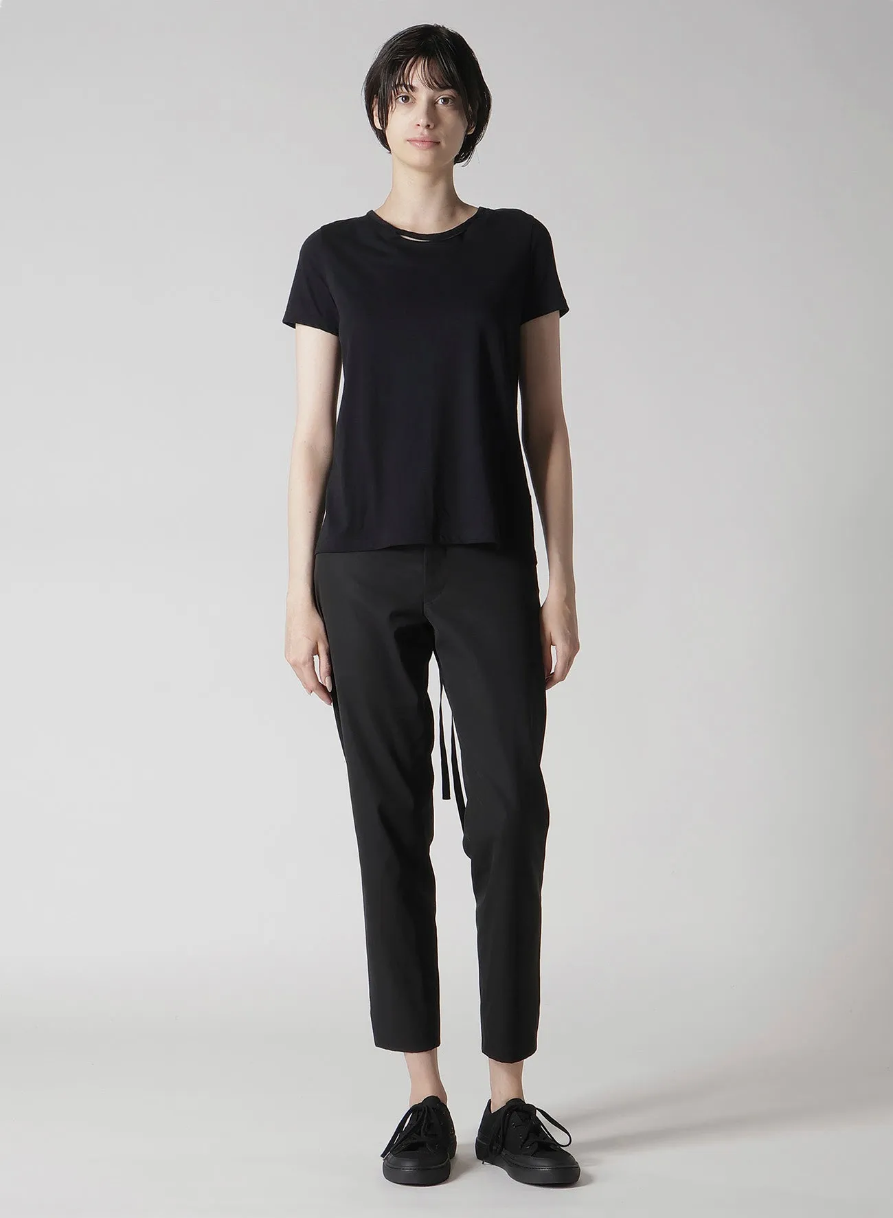 STF COTTON SINGLE JERSEY BACKSIDE STRAP T sold by Yohji Yamamoto product image thumbnail 3