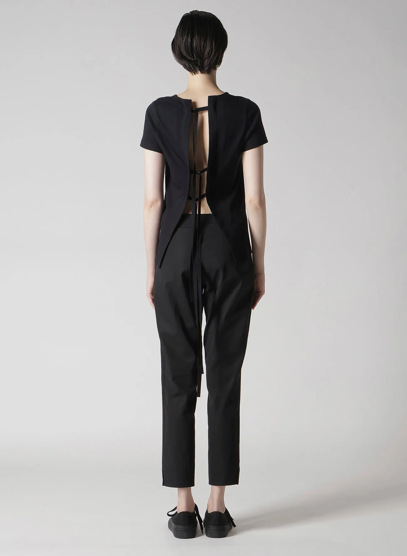 STF COTTON SINGLE JERSEY BACKSIDE STRAP T sold by Yohji Yamamoto product image thumbnail 5