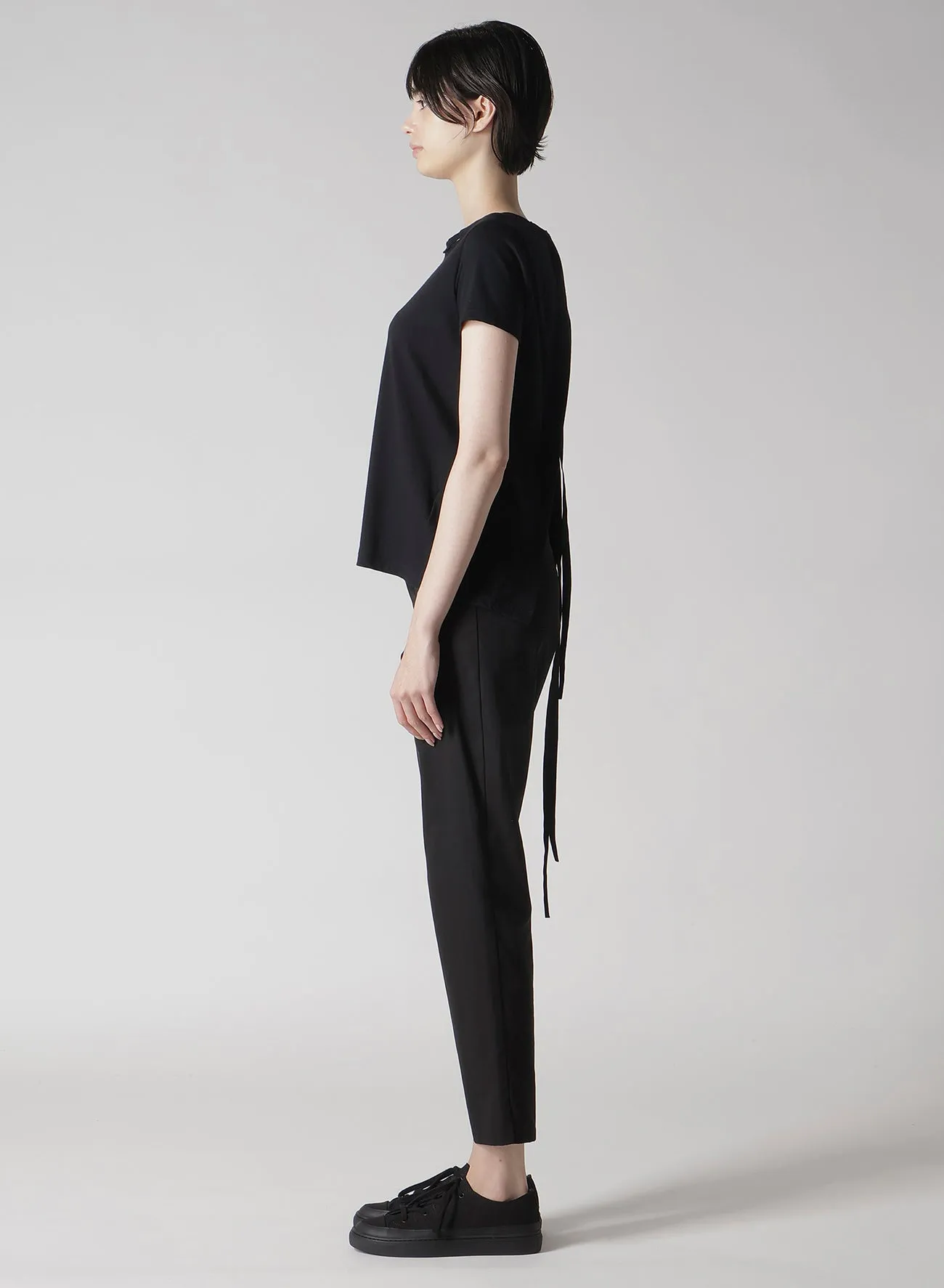 STF COTTON SINGLE JERSEY BACKSIDE STRAP T sold by Yohji Yamamoto product image thumbnail 4