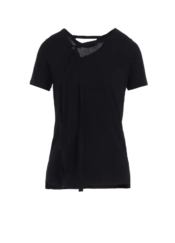 HIGH TWISTED SINGLE JERSEY STRAP SHORT SLV T sold by Yohji Yamamoto