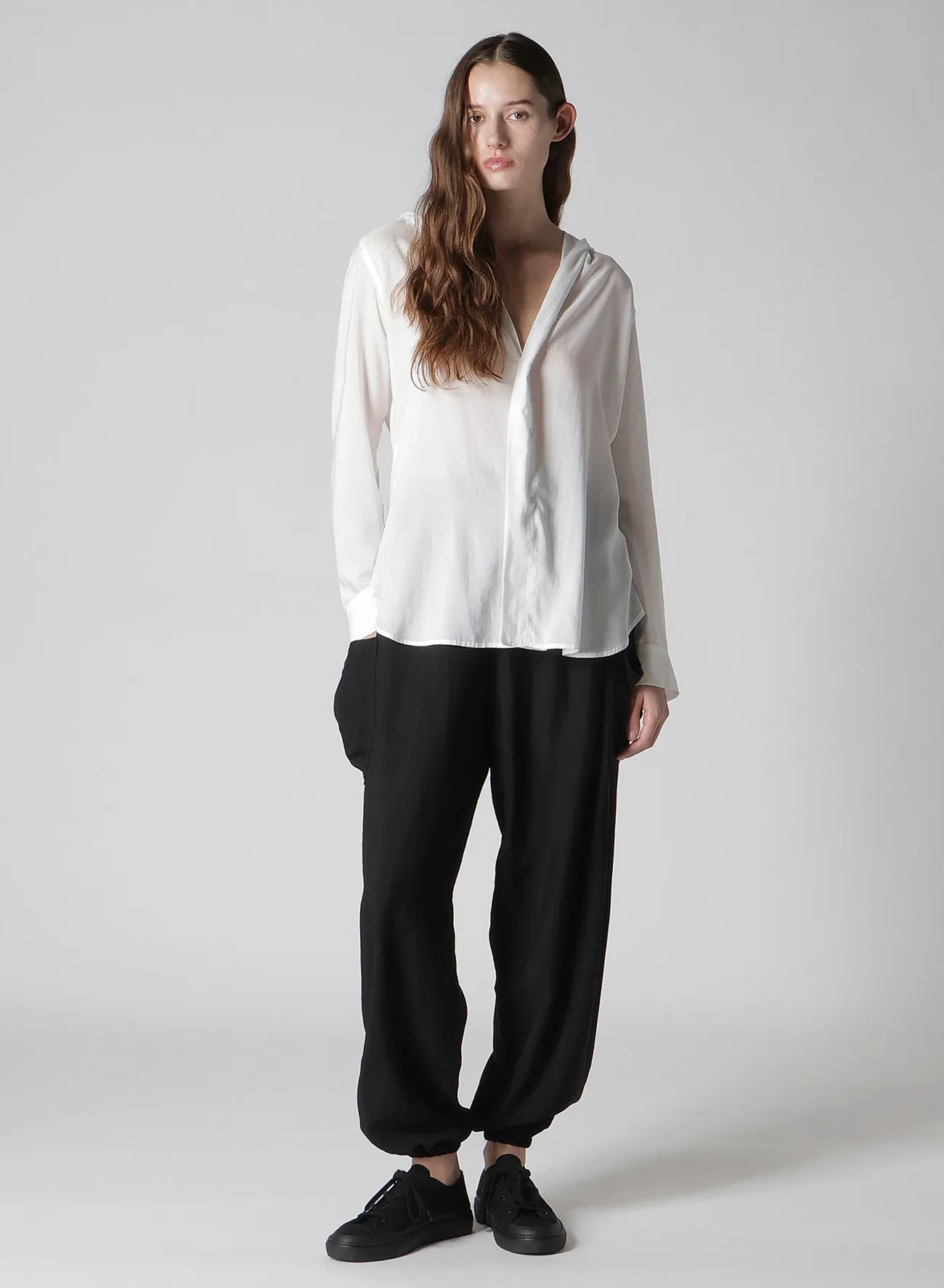 Cu/W HIGH TWISTED GABARDINE RELAXED FIT PANTS sold by Yohji Yamamoto product image thumbnail 3