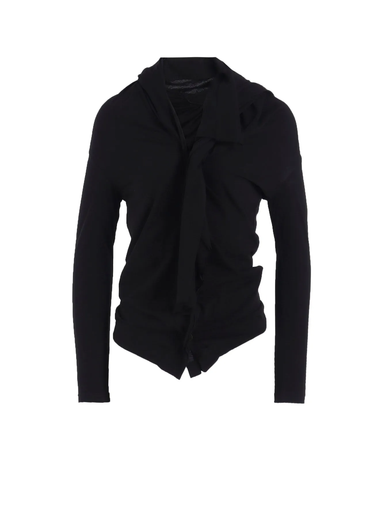 HIGH GAUGE AIRY JERSEY DRAPE DETAIL LONG SLV CD sold by Yohji Yamamoto