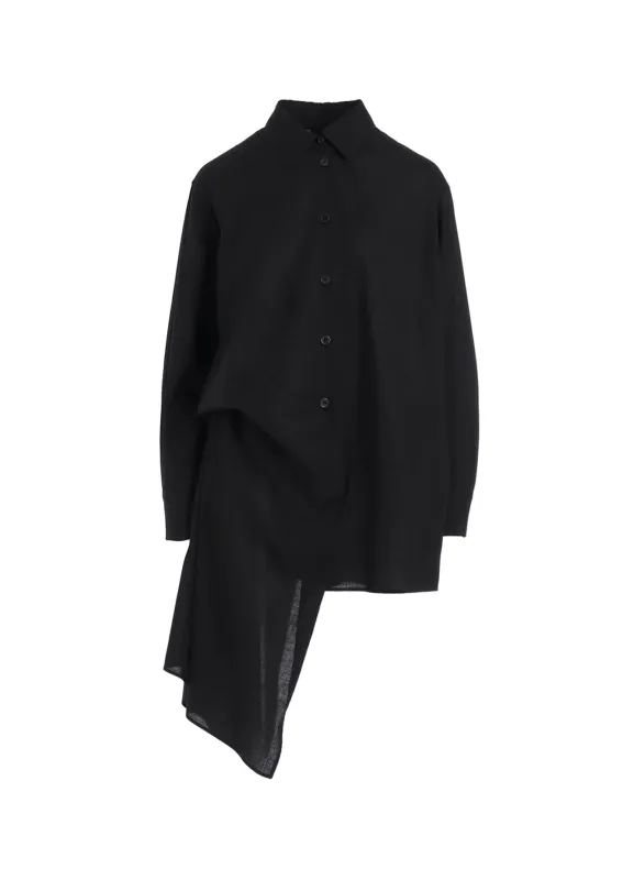 100/-KHADI L DRAPED BLOUSE sold by Yohji Yamamoto