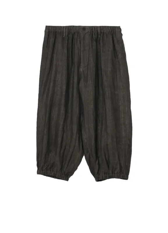INK DYED TWILL GATHER CROPPED PANTS made by Yohji Yamamoto