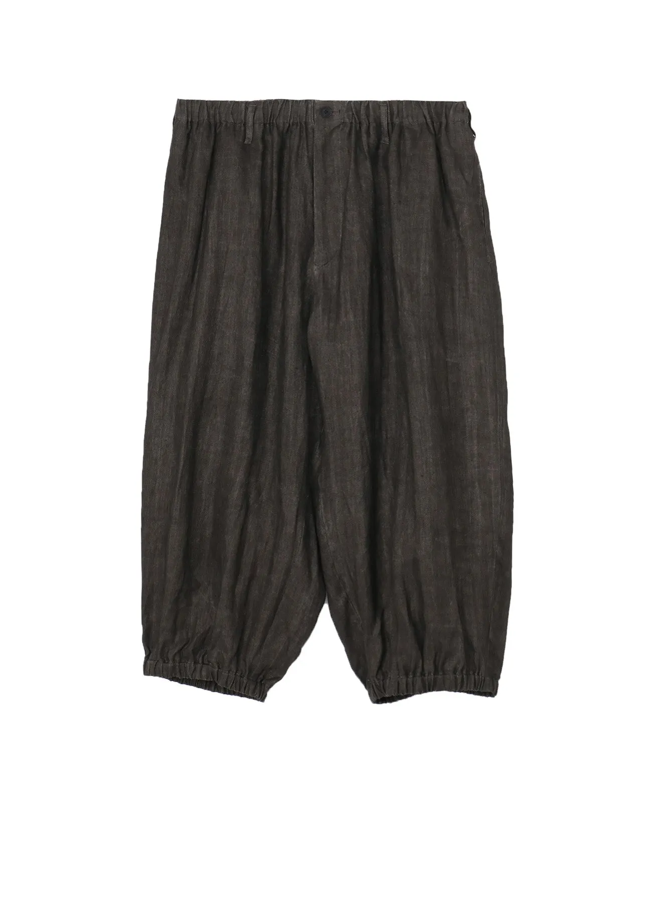 INK DYED TWILL GATHER CROPPED PANTS sold by Yohji Yamamoto