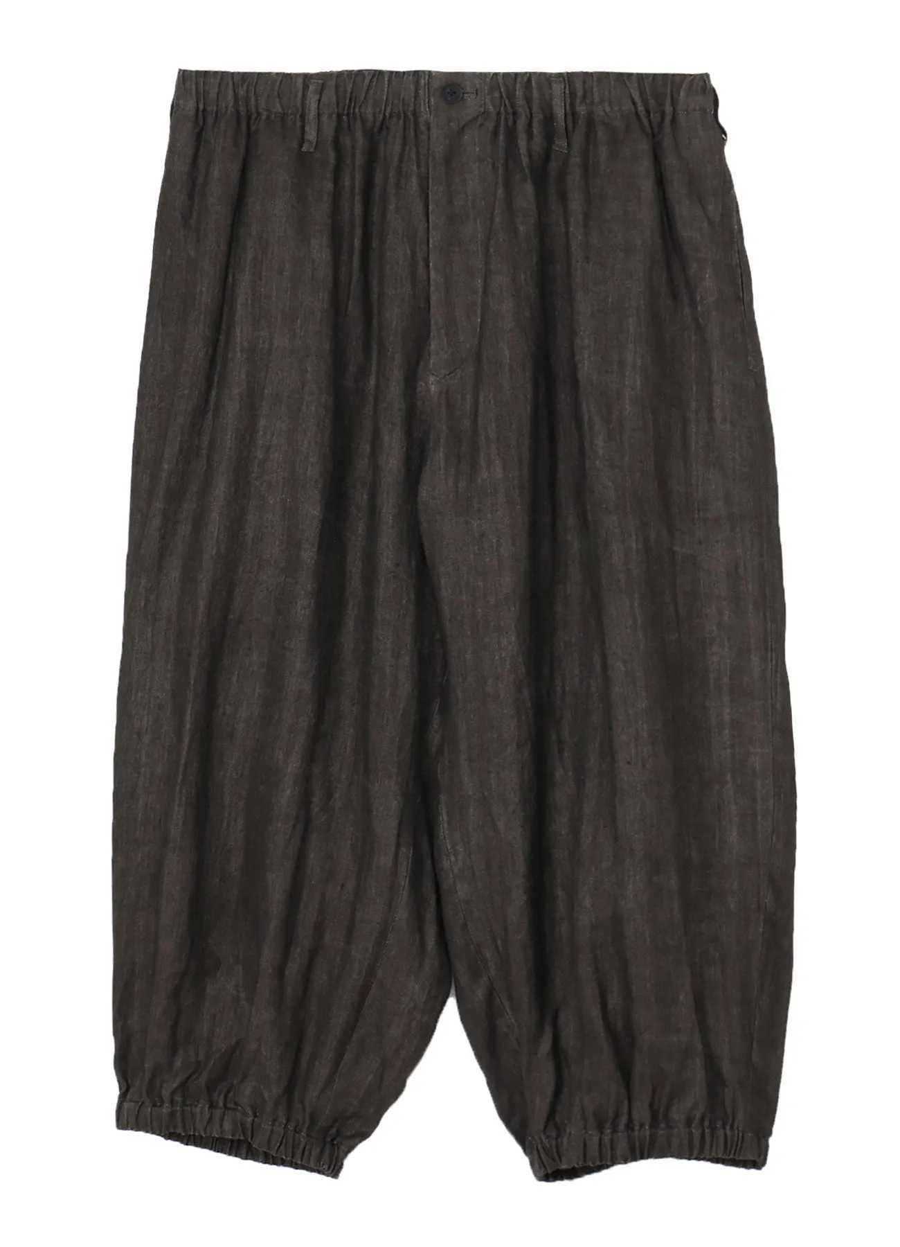 INK DYED TWILL GATHER CROPPED PANTS sold by Yohji Yamamoto product image thumbnail 2