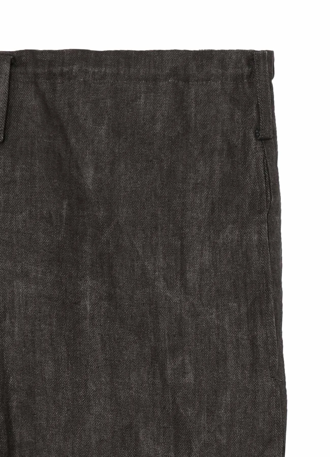 INK DYED TWILL GATHER CROPPED PANTS sold by Yohji Yamamoto product image thumbnail 4