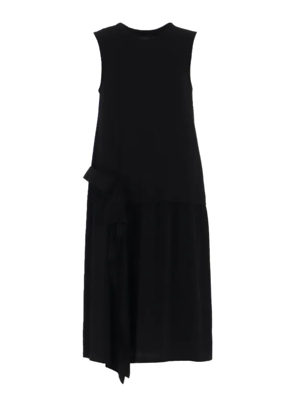 ULTIMA JERSEY + CREPE DE CHINE DOCKING SWING DRESSES sold by Yohji Yamamoto