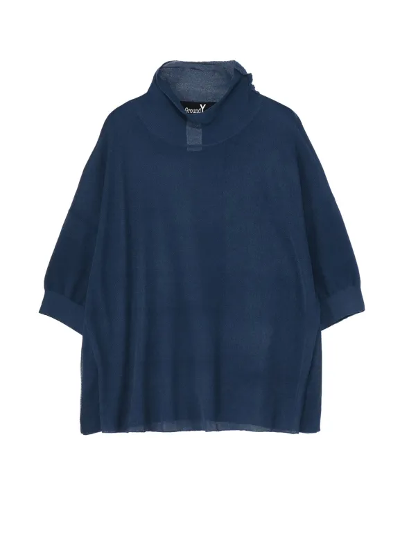 PAPER YARN SHEER HIGH NECK KNIT sold by Yohji Yamamoto