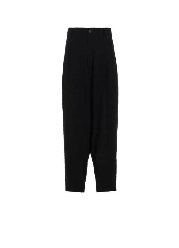 CREPE de CHINE SIde TUCK TROUSERS sold by Yohji Yamamoto