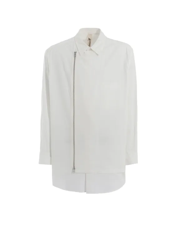 LIGHT COTTON TWILLL WASH ONC LEFT OVERLAPPING SHIRT sold by Yohji Yamamoto